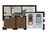 2D barevný plán bytu