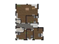2D barevný plán bytu
